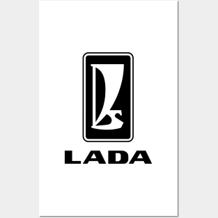Lada logo 1980s (black) Posters and Art